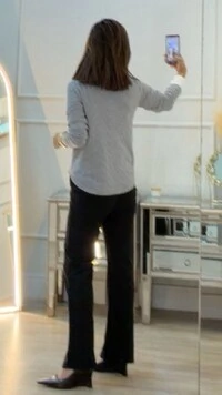 Blusa Tricot Nervuras Em Zigue-Zague Noelle Barrado Arredondado