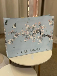 Sacola Cris Sakaue Estampa Folhagens Tamanho M