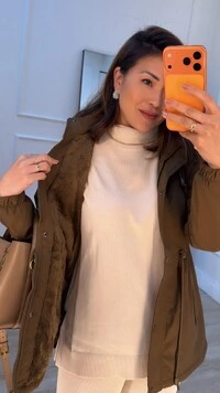 Parka Capuz Removível Lucia Forro De Pelinho