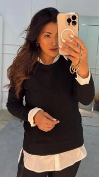 Blusa Tricot Georgina Mangas Longas Com Trançado