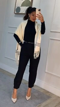 Pashmina Listras Em Zigue E Zague Franjas No Barrado