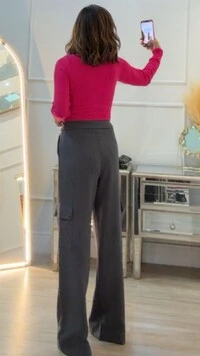 Blusa Tricot Gola Alta Detalhe Nuvem Jamile Nervuras Em Zigue-Zague