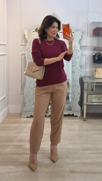 Blusa Tricot Ingrid Detalhe Relevo Geométrico Texturizado