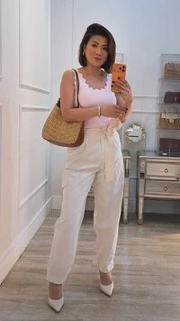 Blusa Regata Canelada Diana Detalhe Nuvem