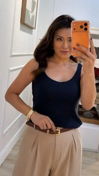 Blusa Regata Básica Tricot Lilian Alças Largas