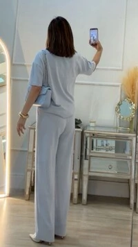 Conjunto Helena Blusa E Calça Pantalona