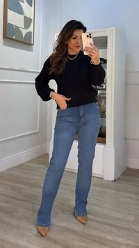 Blusa Tricot Trançados Pela Peça Briana Mangas Bufantes