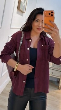 Casaco Suede Joyce Mangas Bufantes