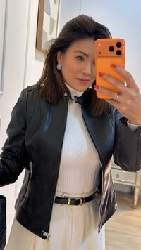 Jaqueta Couro Eco Kelly Martingalê Nos Ombros