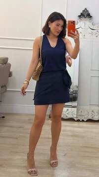 Shorts Saia Stella Lenço Com Amarração