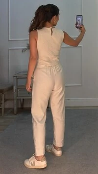 Blusa Regata Viscose Clarice Posterior Com Botão De Coração