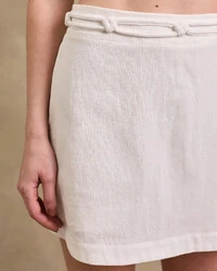 Shorts Saia Caroline Pala Larga Detalhe Corda Transpassado