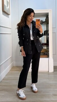 Parka Capuz Removível Sol Forro Listrado