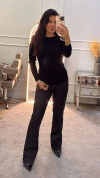 Blusa Tricot Canelado Patricia Com Gola Nuvem