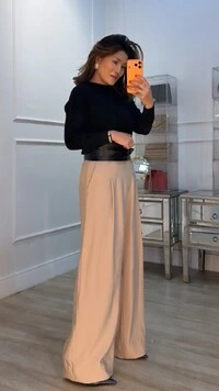 Blusa Tricot Pati Mangas Longas Detalhe Trançado