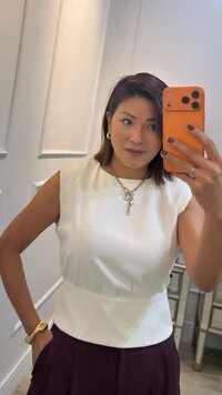 Cropped Muscle Alfaiataria Eliana Barrado Largo