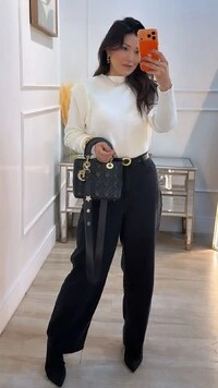 Blusa Cacharrel Tricot Canelada Lulu Com Tranças Nos Ombros