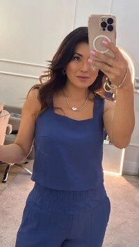 Blusa Regata Hazel Alças Largas E Decote Quadrado