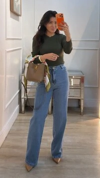 Blusa Tricot Canelada Jordana Mangas Longas