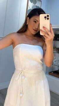 Vestido Midi Evasê Tomara Que Caia Ceci