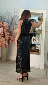 Blusa Regata Chiffon Raissa Com Sobreposição