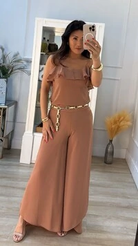 Blusa Regata Crepe Detalhe De Babado Larissa Alças Finas