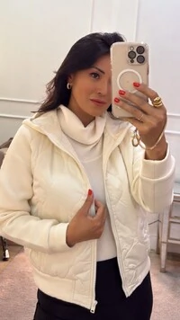 Pré-Venda Jaqueta Nylon Penelope Mangas Em Neoprene