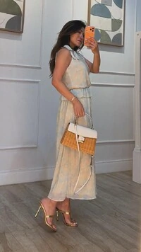 Vestido Midi Chiffon Beth Estampa Floral