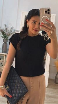 Blusa Ampla Tricot Julie Gola Canoa