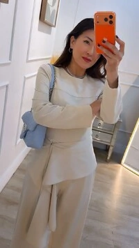 Blusa Twill Mangas Longas Josy Detalhe No Barrado