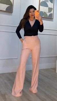 Blusa Cachequer Suplex Mangas Longas Renata Decote V