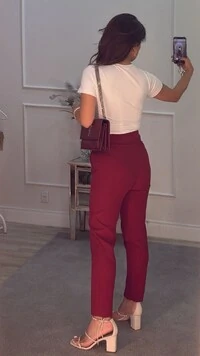Calça Alfaiataria Lorraine Detalhe Vivo Com Fio De Brilho