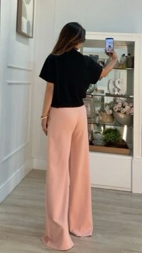 Blusa Ampla Tricot Priscila Gola Alta Canelada