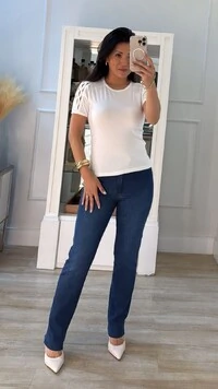 Blusa De Malha Thalita Mangas Curtas Vazadas