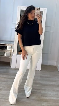 Blusa Ampla Tricot Priscila Gola Alta Canelada