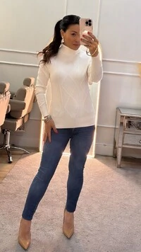 Blusa Charrarrel Tricot Polly Losangos Texturizados