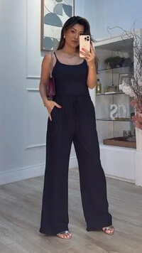 Calça Pantalona Pietra Pala Larga Com Elástico