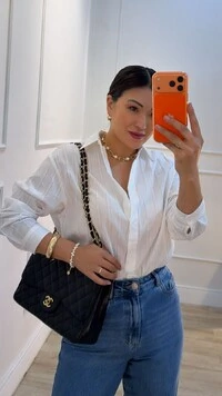 Camisa Texturizada Patricia Com Entremeios