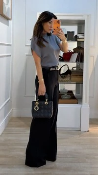 Calça Pantalona Sarah Com Bolsos Faca