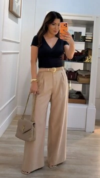 Blusa Cachequer Suplex Mangas Curtas Renata Decote V