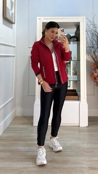 Jaqueta Gigi Gola Alta Detalhe Bicolor