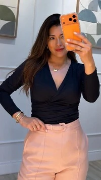 Blusa Cachequer Suplex Mangas Longas Renata Decote V