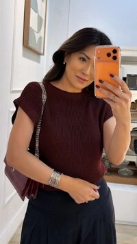 Blusa Ampla Tricot Julie Gola Canoa