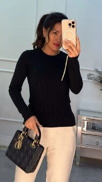 Blusa Tricot Maysa Nervuras Em Formato De Quadrado
