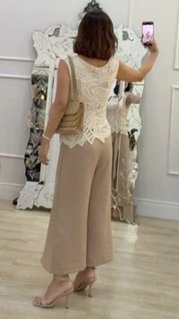 Blusa Regata Tricot Cindy Gola Canoa