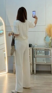 Conjunto Helena Blusa E Calça Pantalona