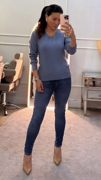 Blusa Tricot Canelado Solange Decote V