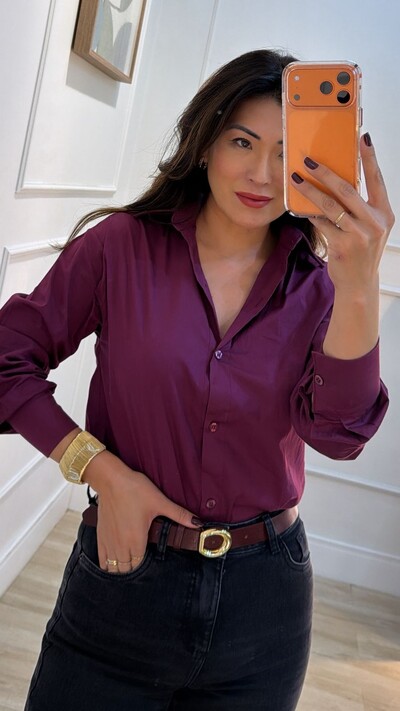 FotoMaxi Camisa Talita Com Pregas Nos Punhos