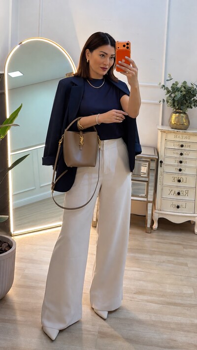 Foto Maxi Blazer Cinthia Bolsos Fake Com Lapela