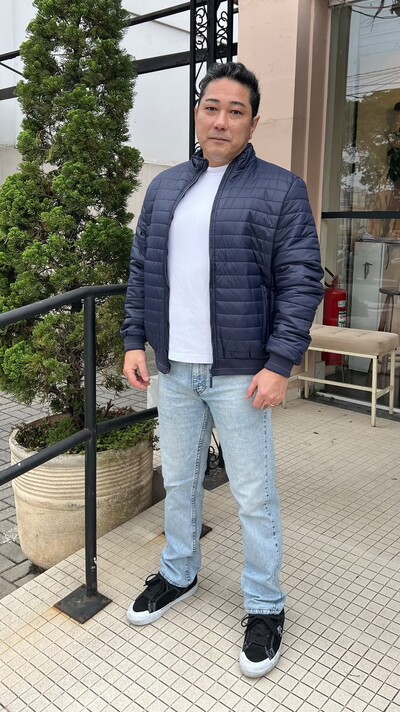 Foto Jaqueta Casaco Nylon Luan Punhos E Barrado Largos Canelados